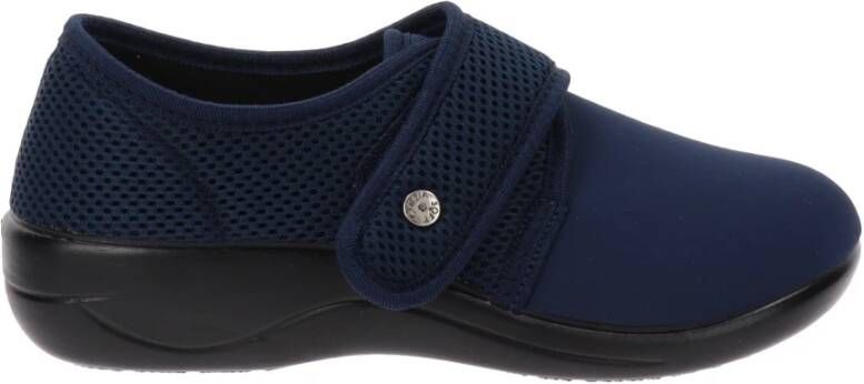 Cinzia Soft Stijlvolle Stoffen Sneakers Blue Dames