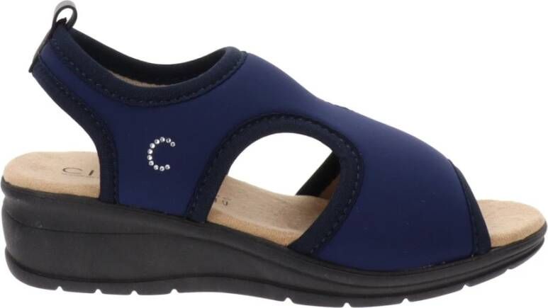 Cinzia Soft Stoffen Damessandalen Blue Dames