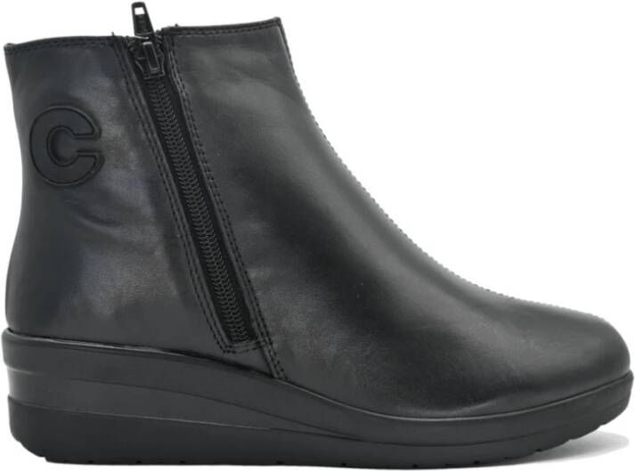 Cinzia Soft Zwarte Enkellaarzen Black Dames