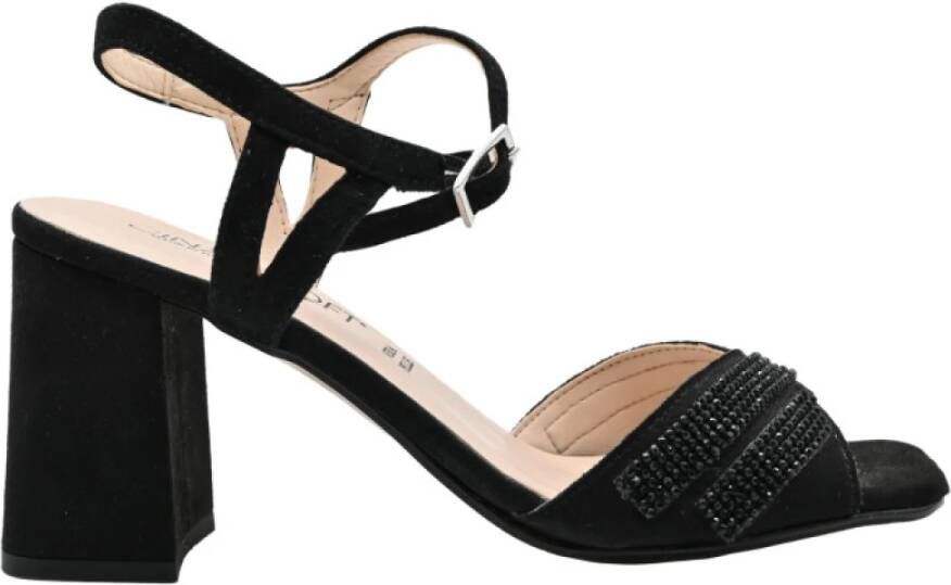 Cinzia Soft Zwarte hoge hak sandalen Elegante stijl Black Dames