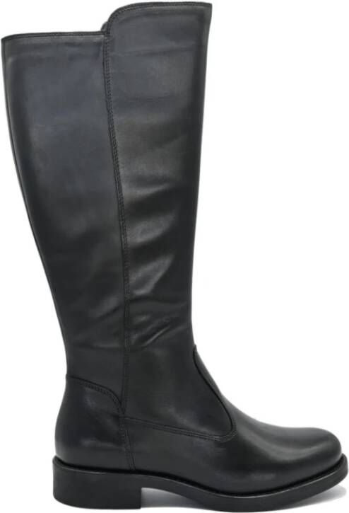 Cinzia Soft Zwarte Leren Laarzen Black Dames