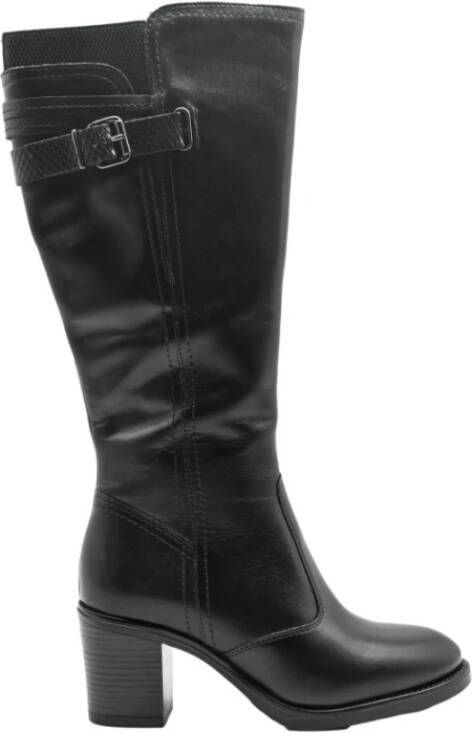 Cinzia Soft Zwarte Leren Laarzen Black Dames