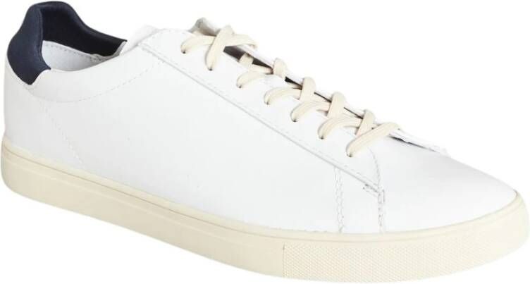 Clae Witte Leren Lage Sneakers White