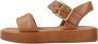 Clarks Alda Strap Platte Sandalen Brown Dames - Thumbnail 1