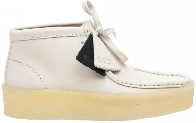 Clarks Witte Nubuck Wallabee Cup Mocassin Schoen White Dames