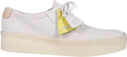 Clarks Ashcott Cup Schoen Off White Wit Heren