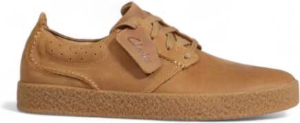 Clarks Beige Veterschoenen met Rubberen Zool Beige Heren