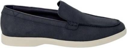 Clarks Blauwe Leren Pump Lage Hak Blue Dames