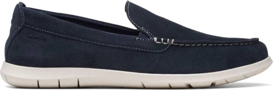 Clarks Blauwe Step Loafers voor Mannen Blue Heren