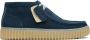 Clarks Blauwe Suède Hoge Top Sneakers Blue Heren - Thumbnail 1