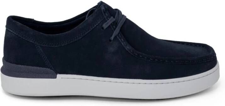 Clarks Blauwe Suède Veterschoenen voor Mannen Blue Heren