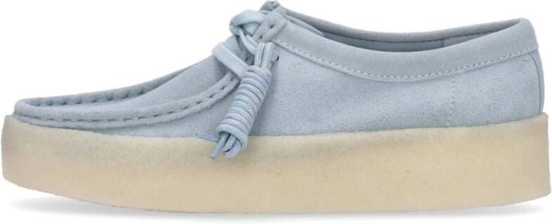 Clarks Blauwe Suède Wallabee Cup Mocassin Schoen Blue Dames