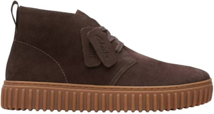 Clarks Bruine Suède Enkellaars Brown Heren