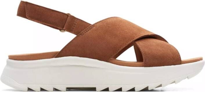 Clarks DashLite Wish Sandaal Brown Dames