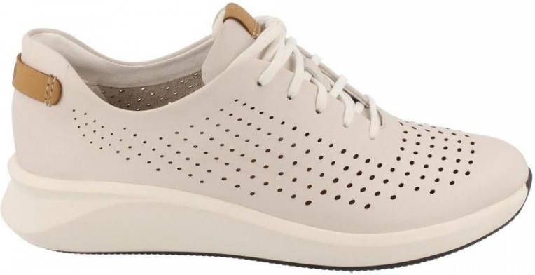 Clarks Dames schoenen Un Rio Tie D white leather