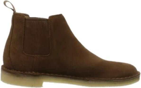 Clarks Desert Chelsea Laars in Cola Suède Brown Heren