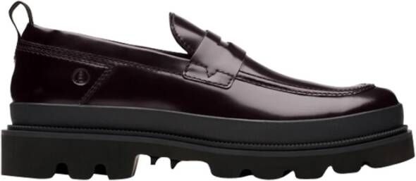 Clarks Elegante Comfortabele Bordeaux Leren Loafers Brown Heren