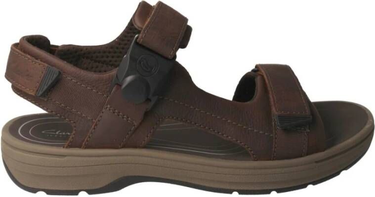 Clarks Flat Sandals Brown Heren