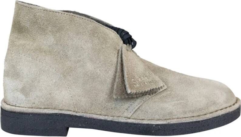 Clarks Grijze Platte Schoenen Grijs Heren