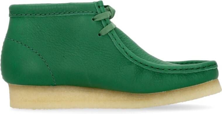 Clarks Groene leren Wallabee laars Mocassin stijl Green Heren