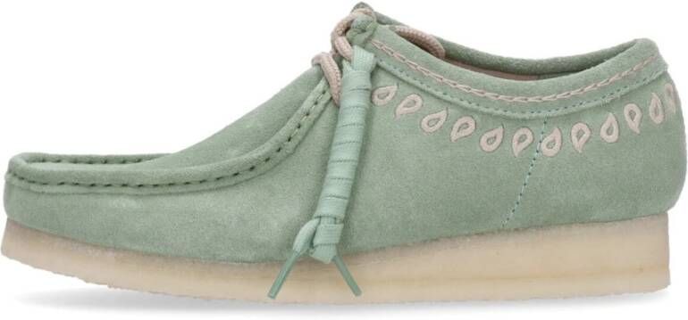 Clarks Originals Wallabee Fashion sneakers Schoenen green embroidery maat: 44.5 beschikbare maaten:41 42 44.5