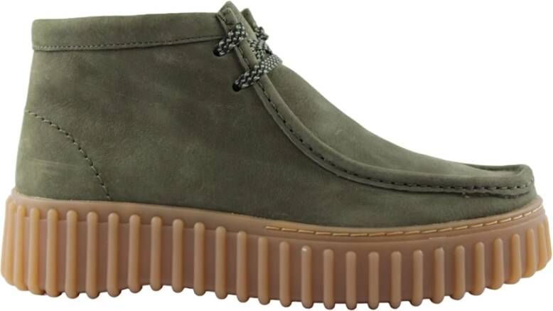 Clarks Groene Nubuck Casual Schoenen Green Dames