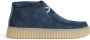 Clarks Blauwe Effen Suede Veterschoenen Met Leren Voering En Rubberen Zool - Thumbnail 2