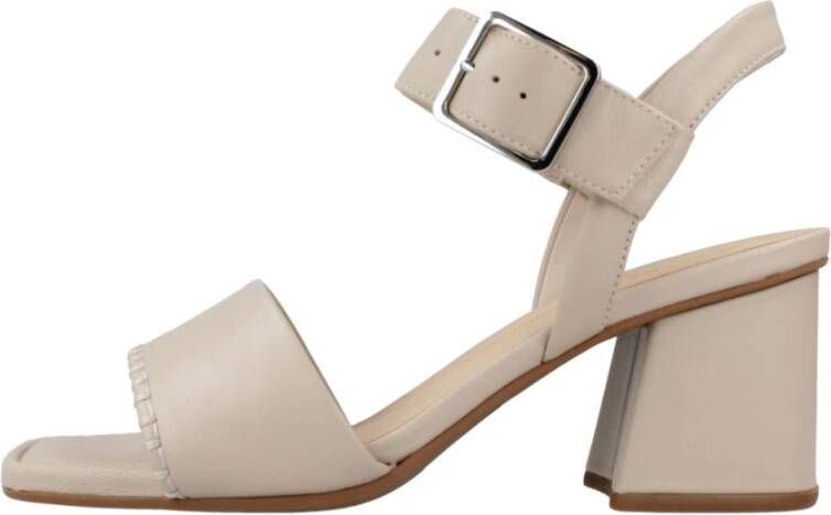 Clarks High Heel Sandals Beige Dames