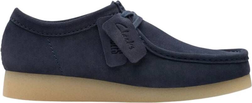 Clarks Ink Suede Wallabee Schoen Blue Heren