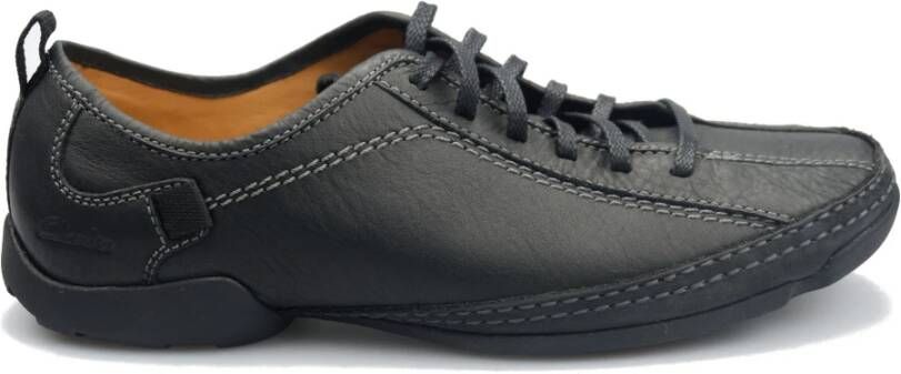 Clarks Klassieke Heren Sneaker van Leer Black Heren