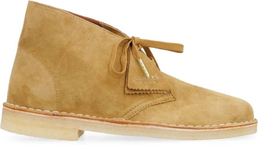 Clarks Klassieke Suede Desert Boots Beige Dames