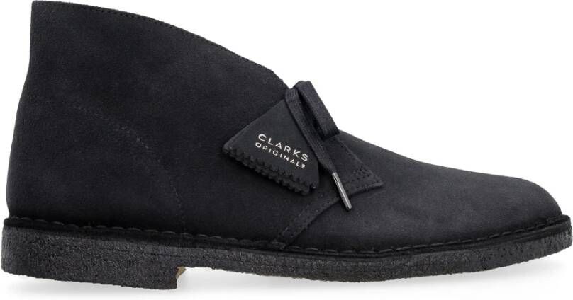 Clarks Klassieke Suède Woestijnlaarzen Blue Heren