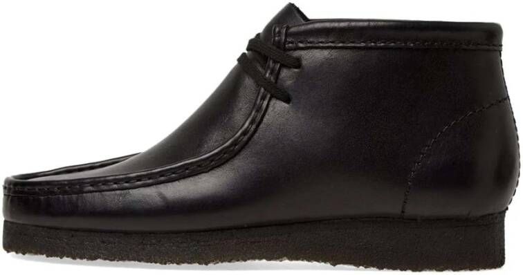 Clarks Klassieke Wallabee Laars Zwart Leer Black Heren