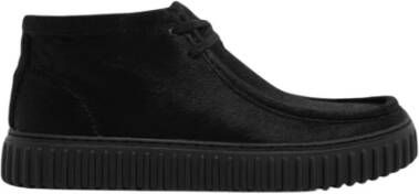 Clarks Krokodillenleren Hoge Top Sneakers Black Heren