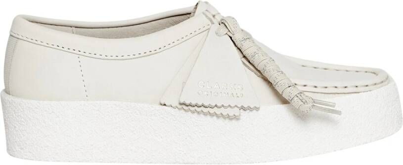 Clarks Laced Shoes White Dames