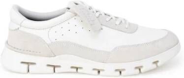 Clarks Leren Sneakers Collectie voor Mannen White Heren