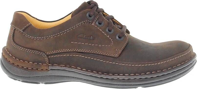 Clarks Leren Veterschoenen Ebony Kleur Model: Nature Three Brown Heren