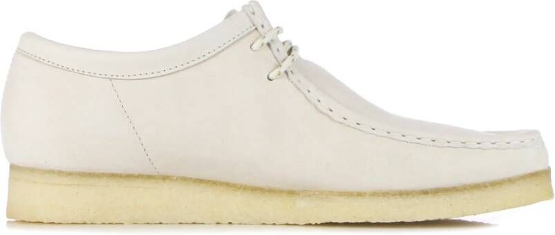 Clarks Off White Nubuck Heren Mocassin Schoen White Heren