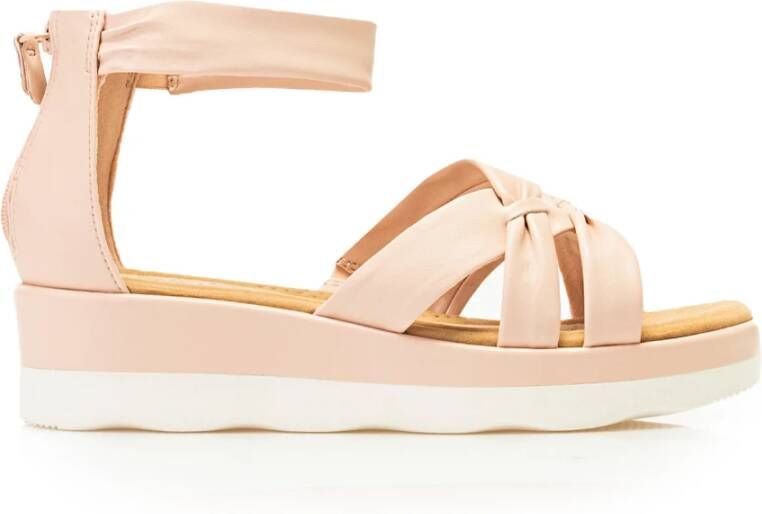 Clarks Comfortabele platte sandalen voor vrouwen Pink Dames