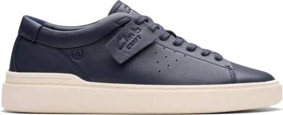 Clarks Retro Leren Sneakers Craft Swift Blue Heren