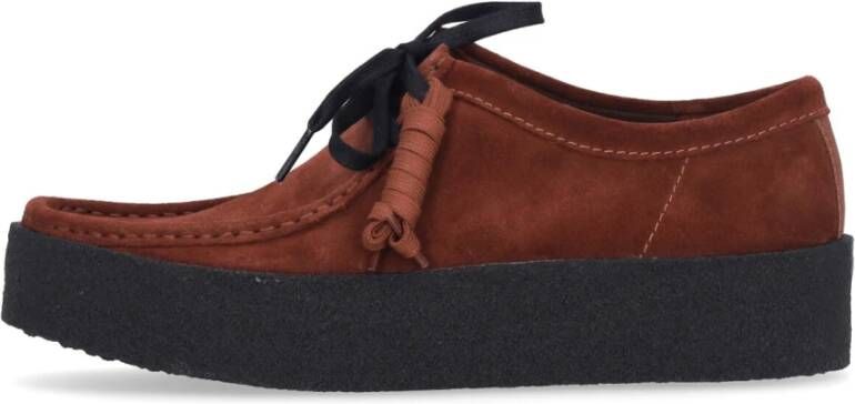 Clarks Rust Suede Lage Sneaker Wallabee Cup Brown Heren