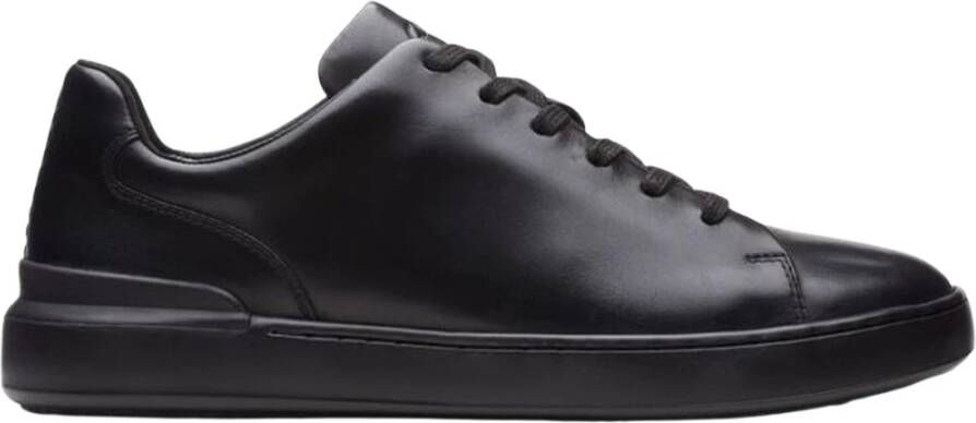 Clarks Zwarte Vetersneakers voor Mannen Black Heren