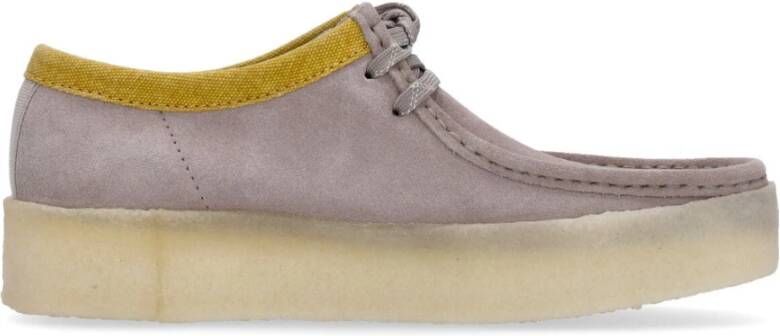 Clarks Grijze Wallabee Cup Platte Schoenen Gray Heren