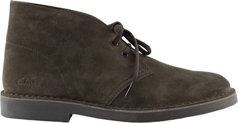 Clarks Stijlvolle Donkerbruine Suède Schoenen Brown Heren