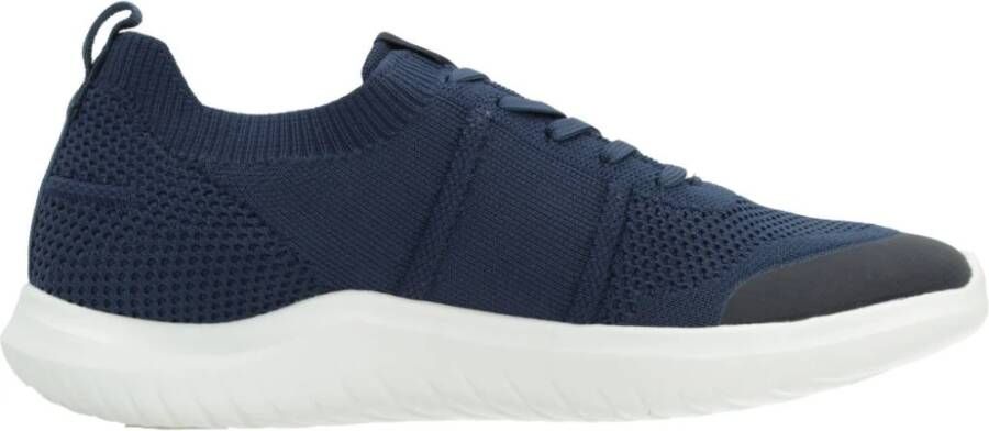 Clarks Stijlvolle Lace Sneakers voor Vrouwen Blue Dames