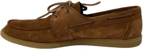 Clarks Stijlvolle leren mocassin met rubberen zool Brown Heren