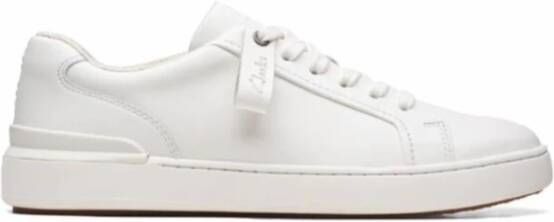 Clarks Stijlvolle leren sneaker CourtLite Move White Dames