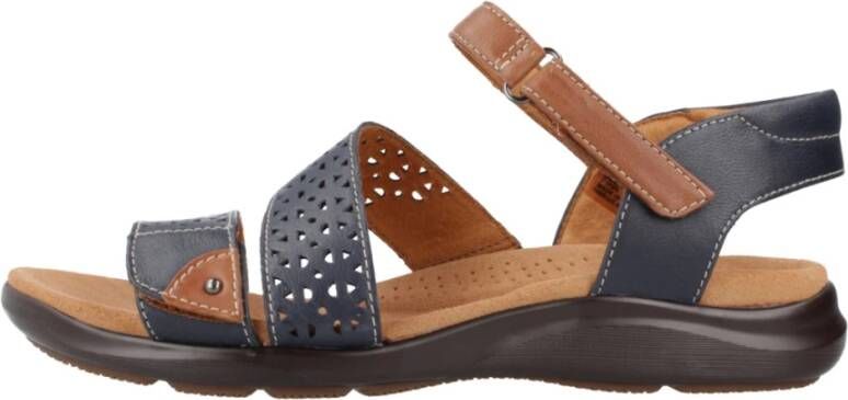 Clarks Stijlvolle Platte Sandalen Blue Dames