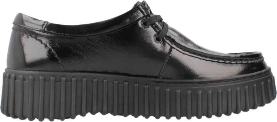 Clarks Stijlvolle Veterschoenen voor Heren Black Dames