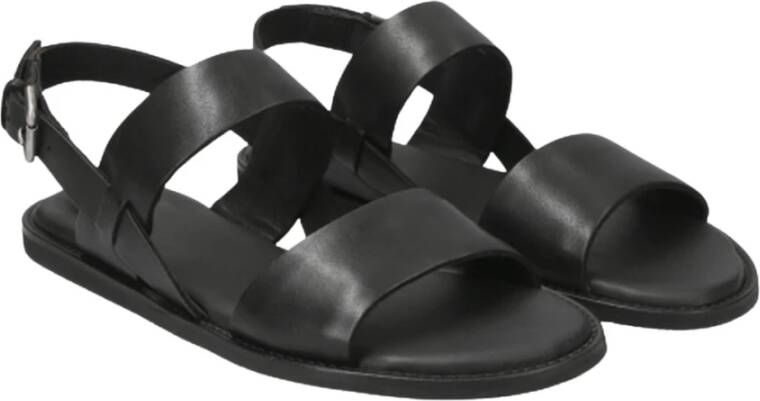 Clarks Stijlvolle Zwarte Leren Sandalen Zwart Dames